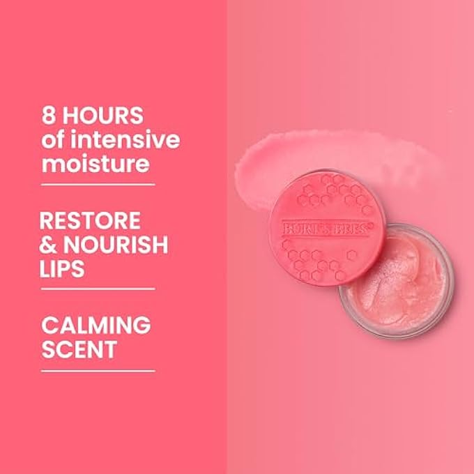 Burt's Bees OVERNIGHT LIP SLEEPING MASK, 0.25 OZ - MOISTURIZING, HYDRATING, EXFOLIATING, REDUCES FINE LINES, CERAMIDE INFUSED, PASSIONFRUIT SCENT - Image 2